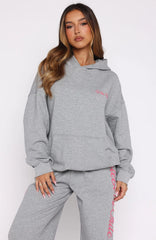 Lucky Thirteen Shaya Oversized Hoodie Dark Grey Marle