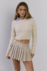 The Exclusive Cable Knit Sweater Cream