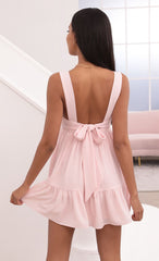Square Neckline Dress in Pink