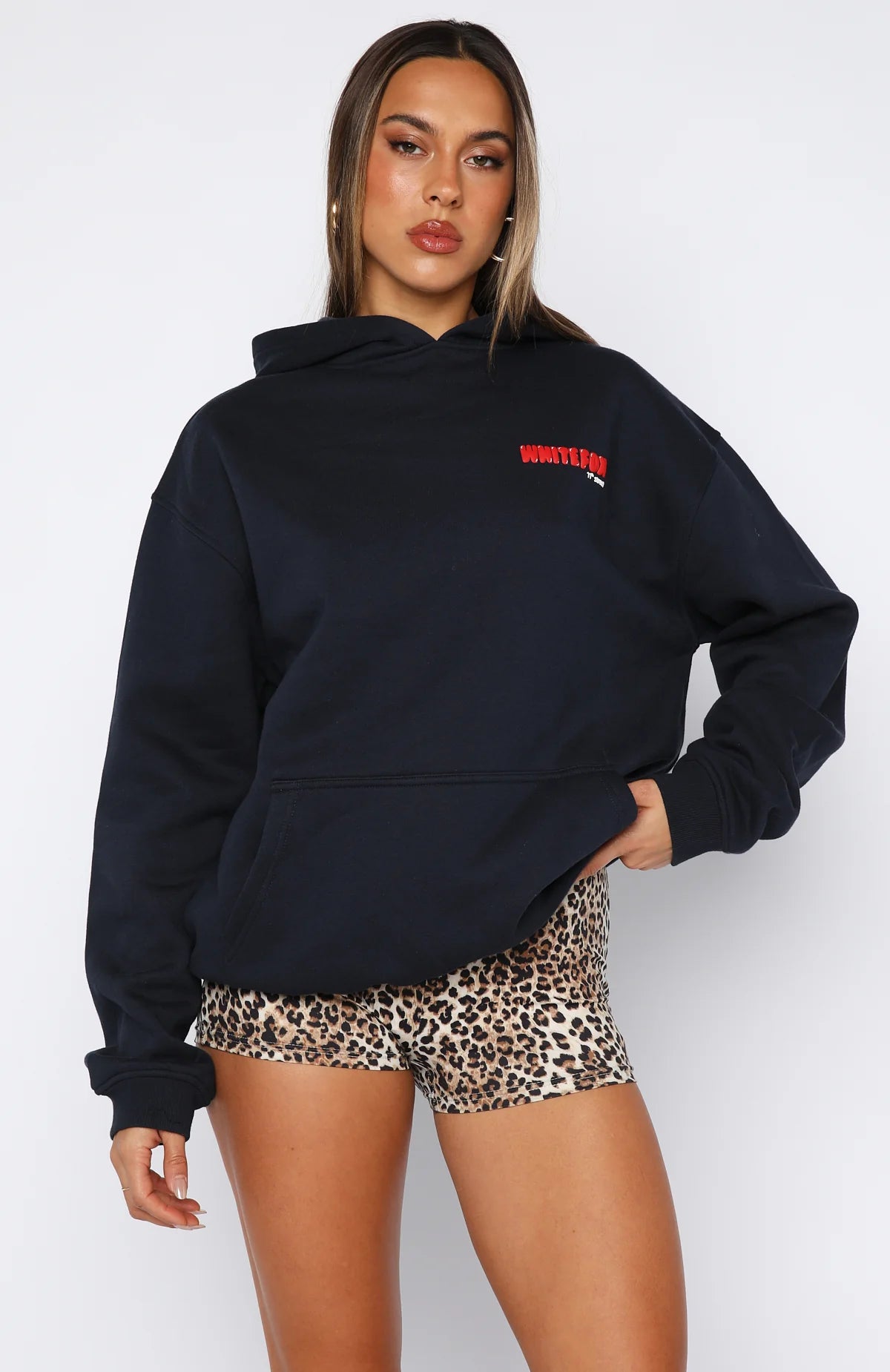 11th Street She's So Lucky Oversized Hoodie Blueberry Twist