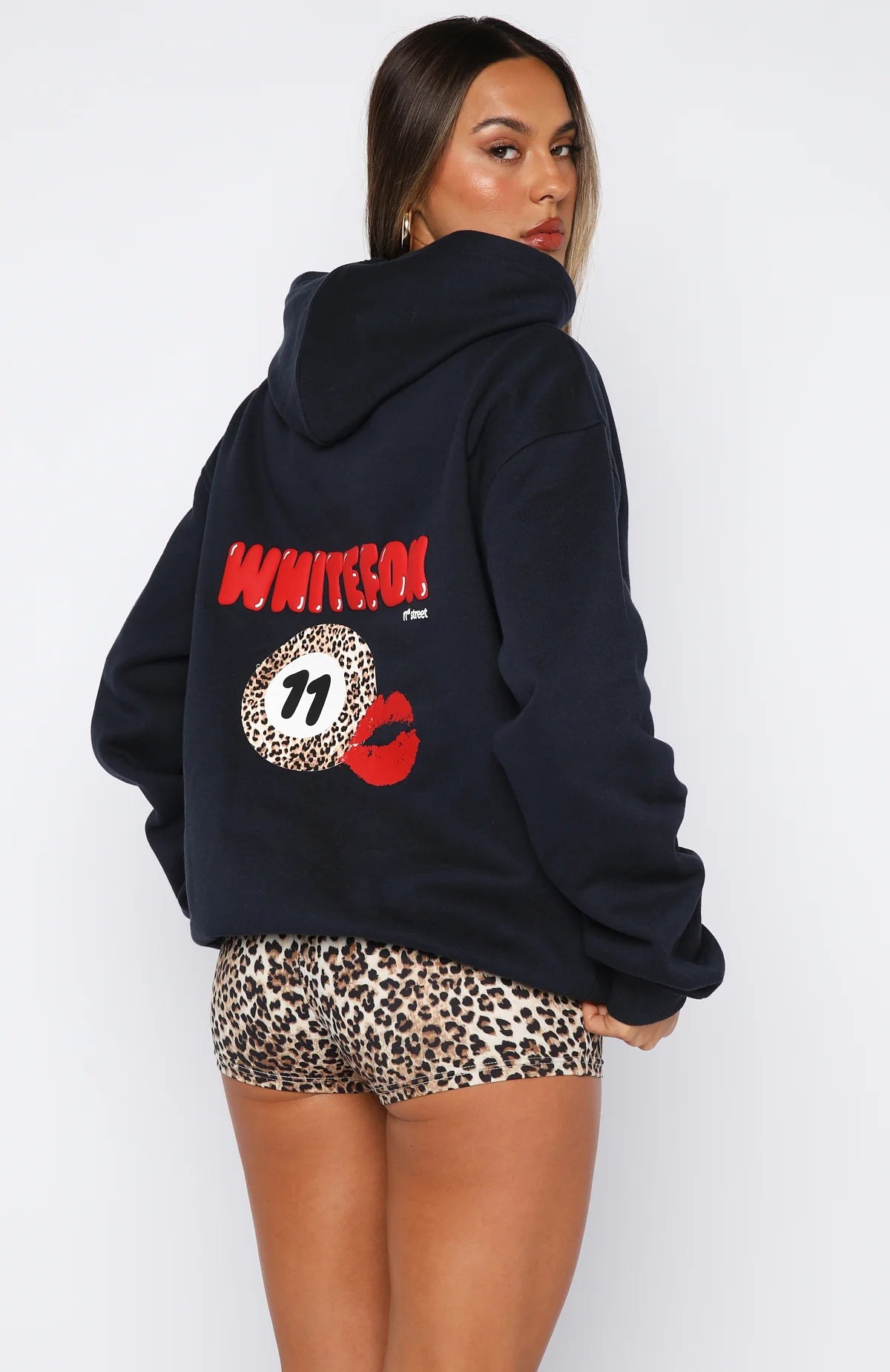 11th Street She's So Lucky Oversized Hoodie Blueberry Twist