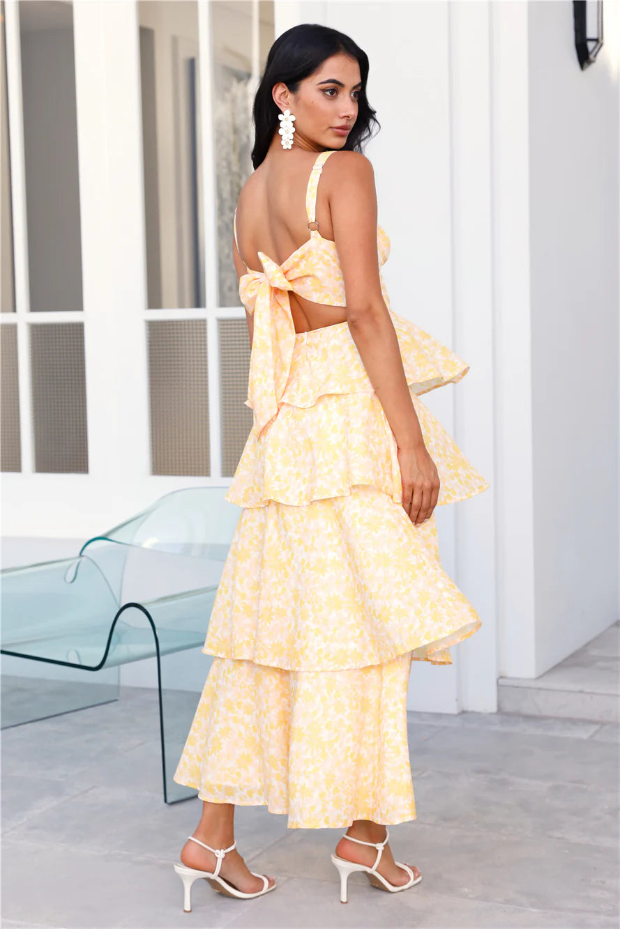 Tropical Essence Maxi Dress Orange
